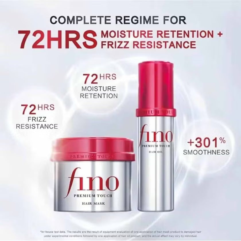 Fino Premium Touch Complete Hair Revival Combo (Shampoo + Conditioner + Hair Mask + Hair Oil)