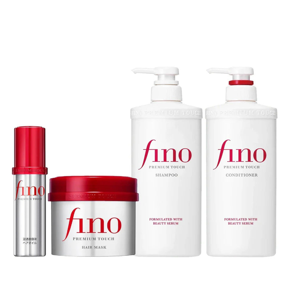 Fino Premium Touch Complete Hair Revival Combo (Shampoo + Conditioner + Hair Mask + Hair Oil)